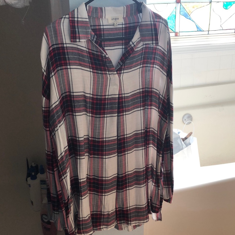 Plaid pullover shirt